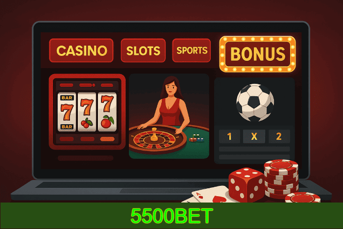 Plataforma online Cassino 5500BET com bônus exclusivos